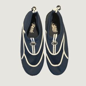 Strand Navy Blue Mesh Water Shoes Mens Size 11 Slip On Beach Pool Aqua Socks